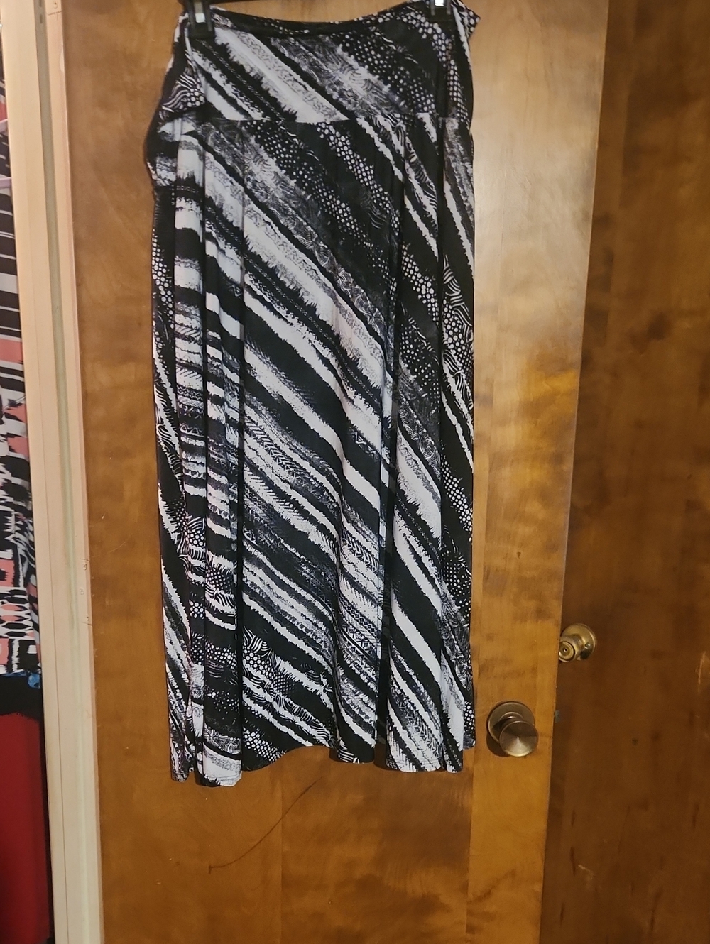 Allison Taylor Black and White Maxi Skirt
